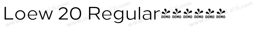 Loew 20 Regular字体转换